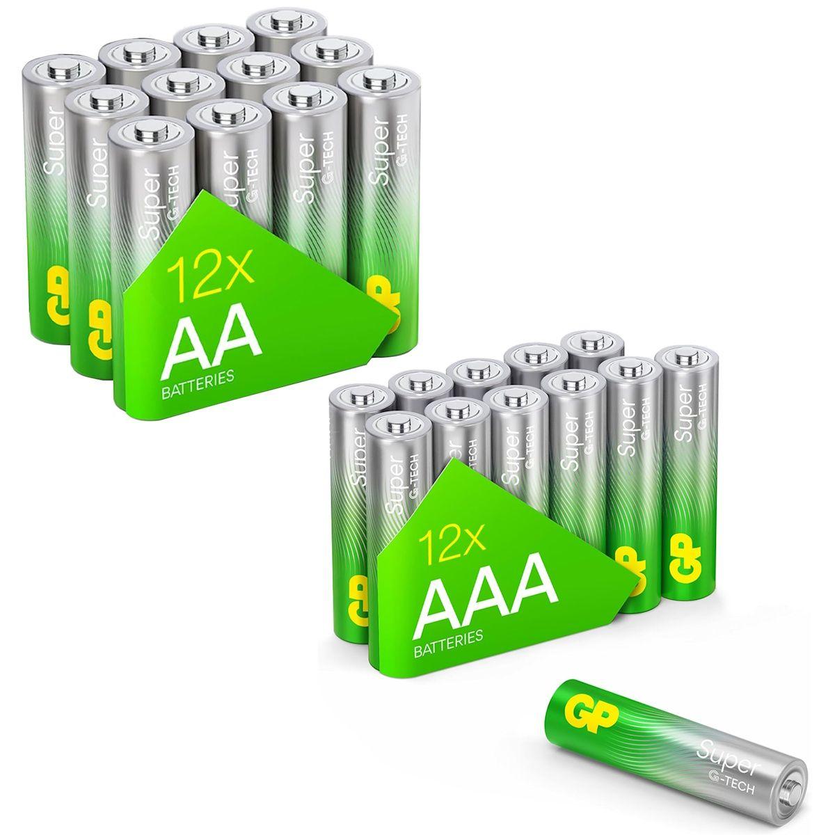 GP SUMMER PACK Алкални батерии  Super AA x 12 бр. + Super AAA x 12 бр. + Fan/ Вентилатор/  GP BATTERIES