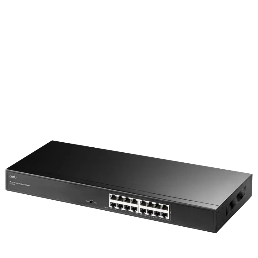 Суич  Cudy GS1016L, 16x порта, 10/100/1000, метален, за 19" шкаф