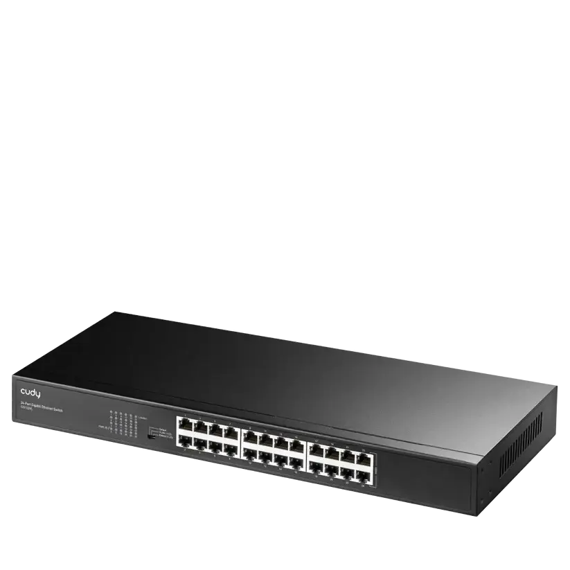 Суич Cudy GS1024L, 24x порт, 10/100/1000, за 19" шкаф, метален