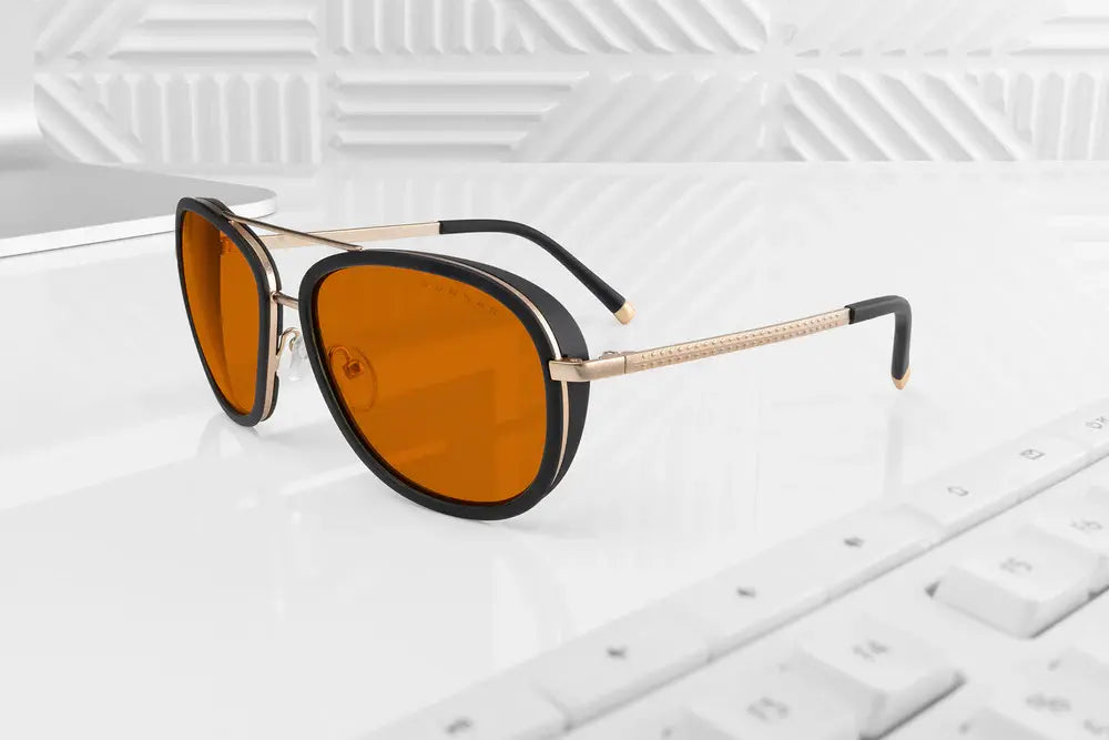 Компютърни очила GUNNAR Dume - Gold - Amber Max