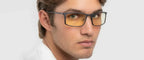 GUNNAR Plaid Graphite Computer Glasses - Amber