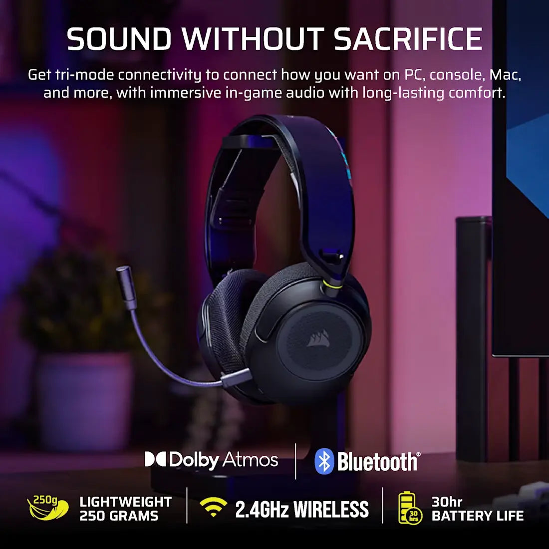 Геймърски безжични слушалки Corsair HS35 v3 Carbon