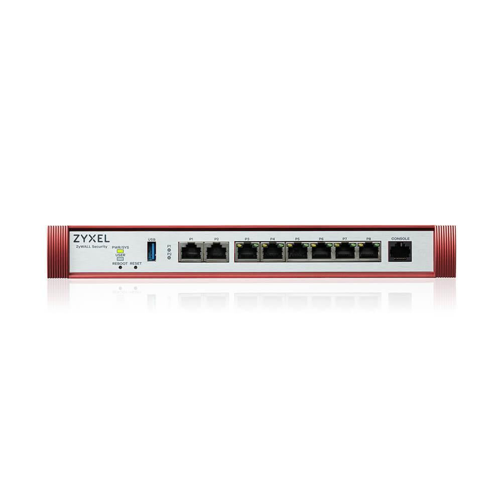 Защитна стена ZYXEL USG FLEX 200H 2x2.5Gbps 6x1Gbps, 1xUSB, без лиценз