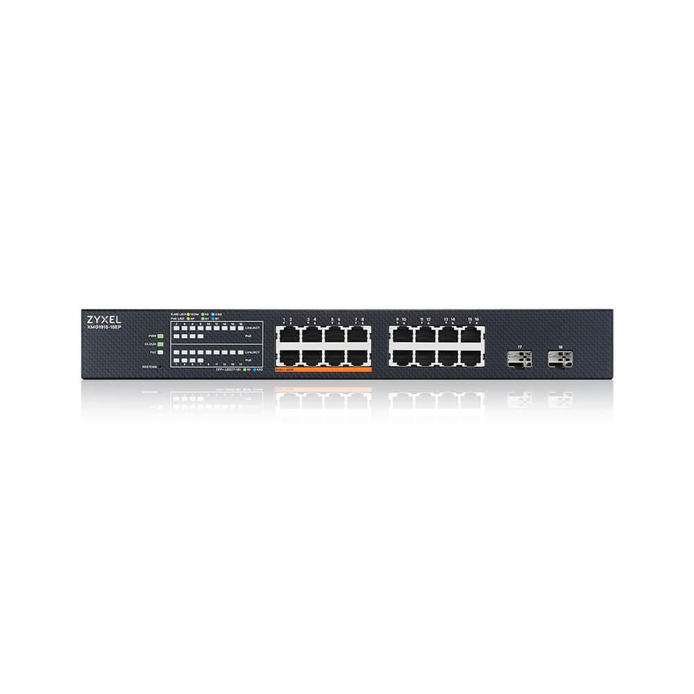 Суич ZyXEL XMG1915-18EP, 16-портов, 2x SFP, Gigabit, Управляем, , PoE