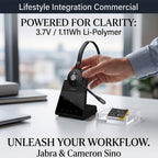 Батерия за за безжични  Bluetooth слушалки Jabra Engage 75, Engage 65 LiPo 3.7V 300mAh CAMERON SINO