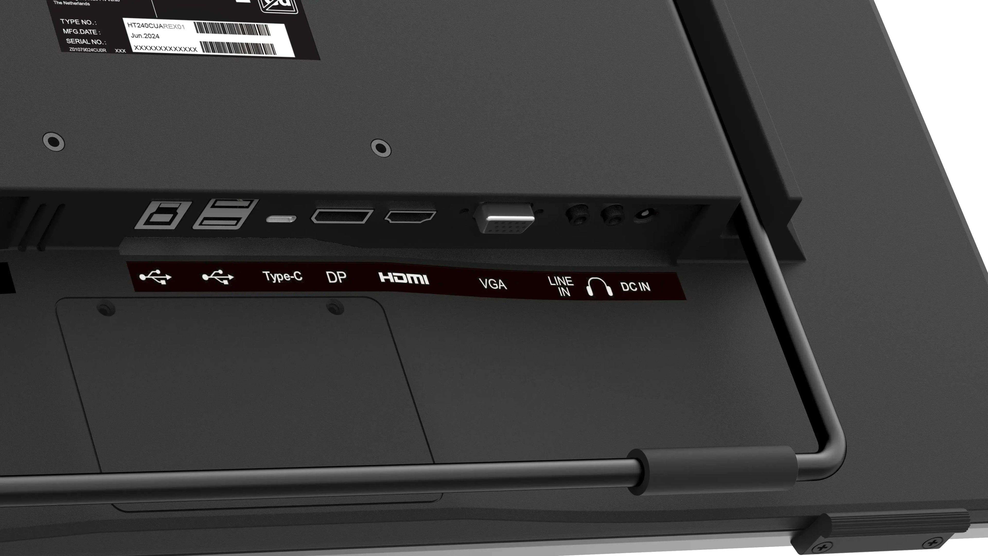 Портативен тъч Монитор Hannspree HT240CUA - 23.8" VA FHD(1920x1080), HDMI, USB-C