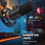 FIFINE K658 Dynamic RGB Desktop Microphone - Black