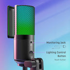 FIFINE K669 PRO2 RGB Desktop Microphone - Black