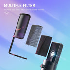 FIFINE K669 PRO2 RGB Desktop Microphone - Black