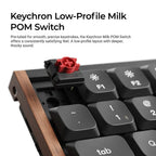 Keychron K3 MAX SE Black QMK/VIA Wireless Mechanical Keyboard - Milk POM Red Switch