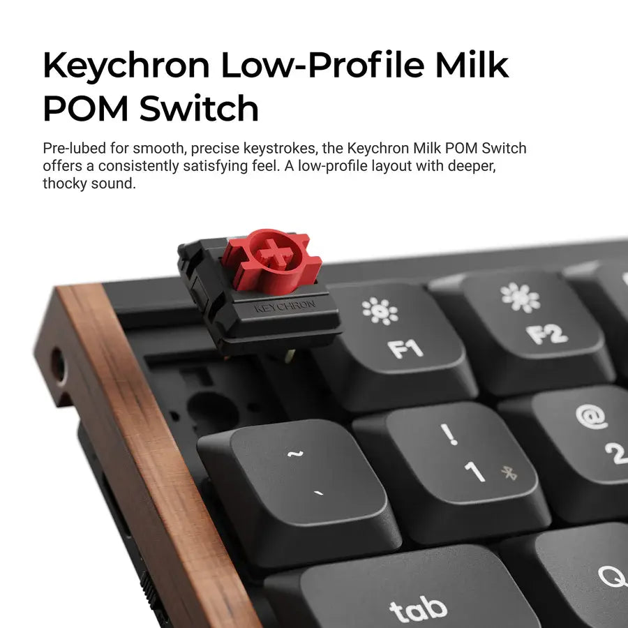 Keychron K3 MAX SE Black QMK/VIA Wireless Mechanical Keyboard - Milk POM Red Switch