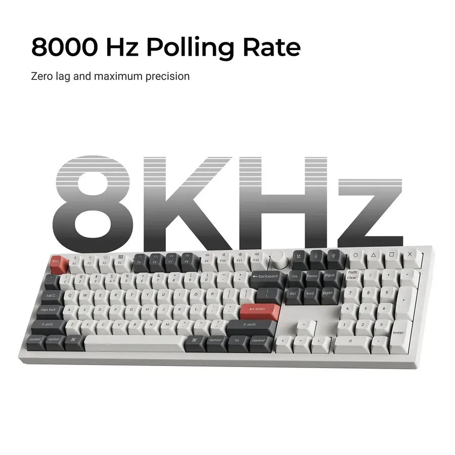 Безжична механичка клавиатура Keychron Q6 Ultra 8K Black - Silk POM Switch Red