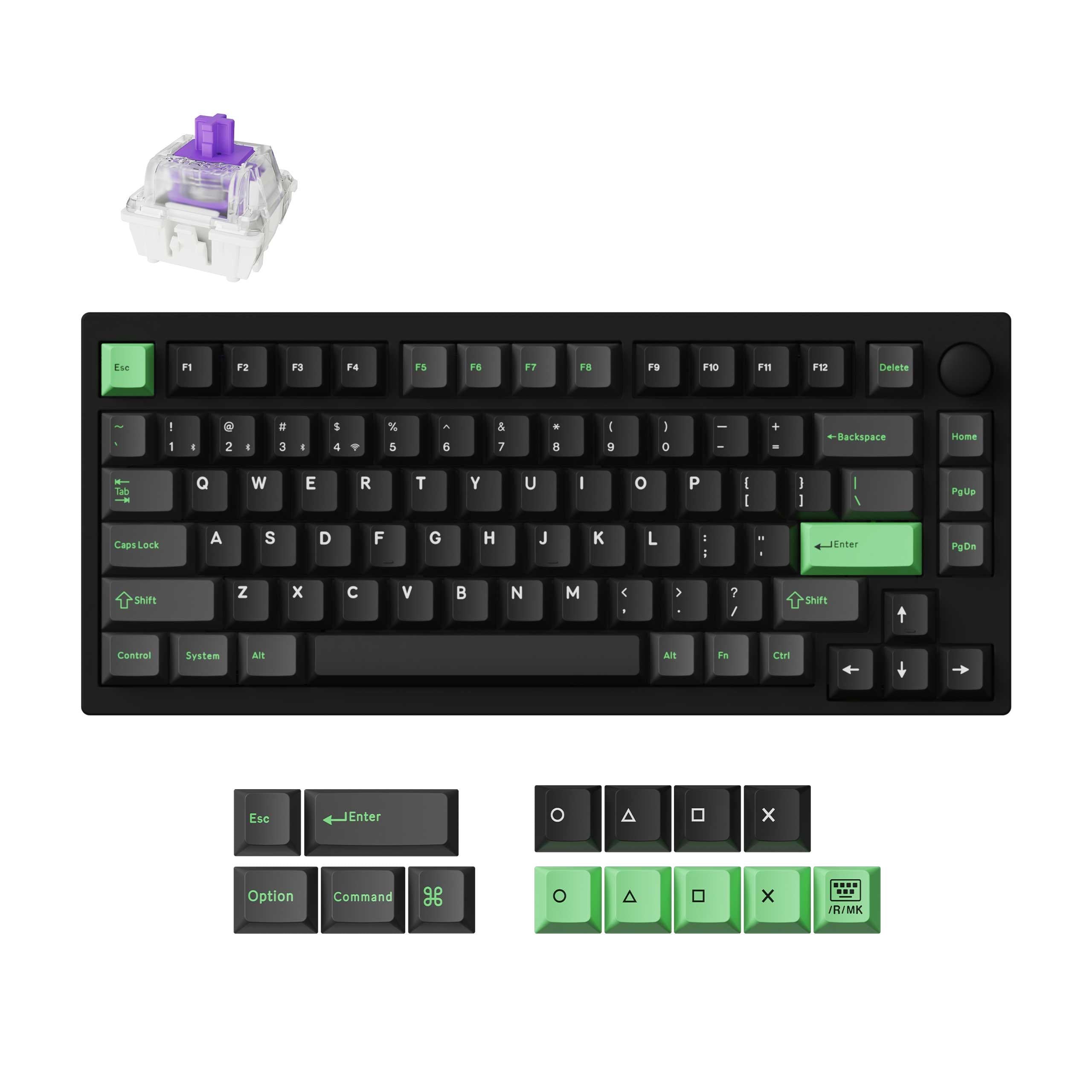 Безжична Механична клавиатура Lemokey P1 HE QMK 75% Black - HE Magnetic Switch