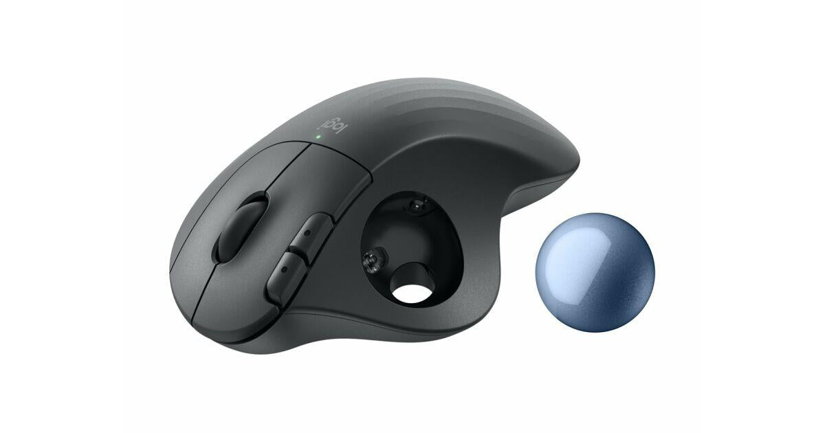 Безжична оптична мишка Logitech ERGO M575S graphite, Trackball
