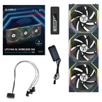 3x Lian Li UNI FAN SL Wireless ARGB PWM Reverse Blade - 120 mm Black + Controller