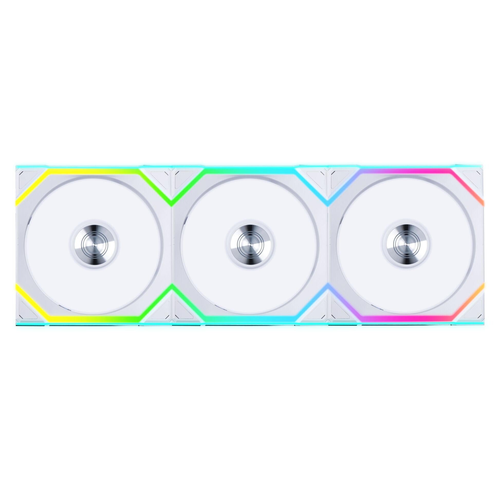 Вентилатори 3бр Lian Li UNI FAN SL Wireless ARGB PWM Reverse Blade - 120 mm Бели + Контролер