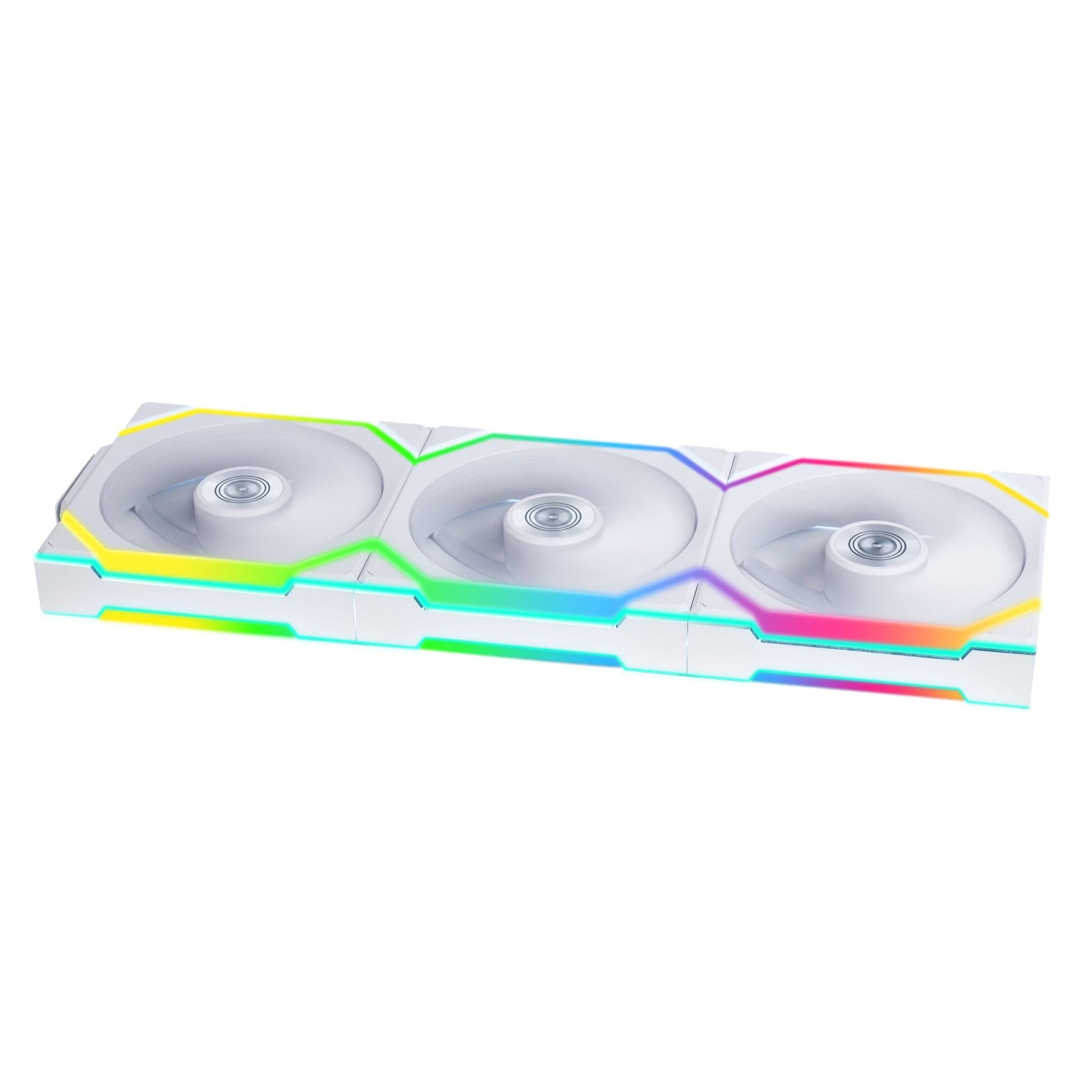 Вентилатори 3бр Lian Li UNI FAN SL Wireless ARGB PWM Reverse Blade - 120 mm Бели + Контролер