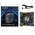 Lian Li UNI FAN SL Wireless LCD Reverse Blade ARGB PWM Fan - 120mm Black