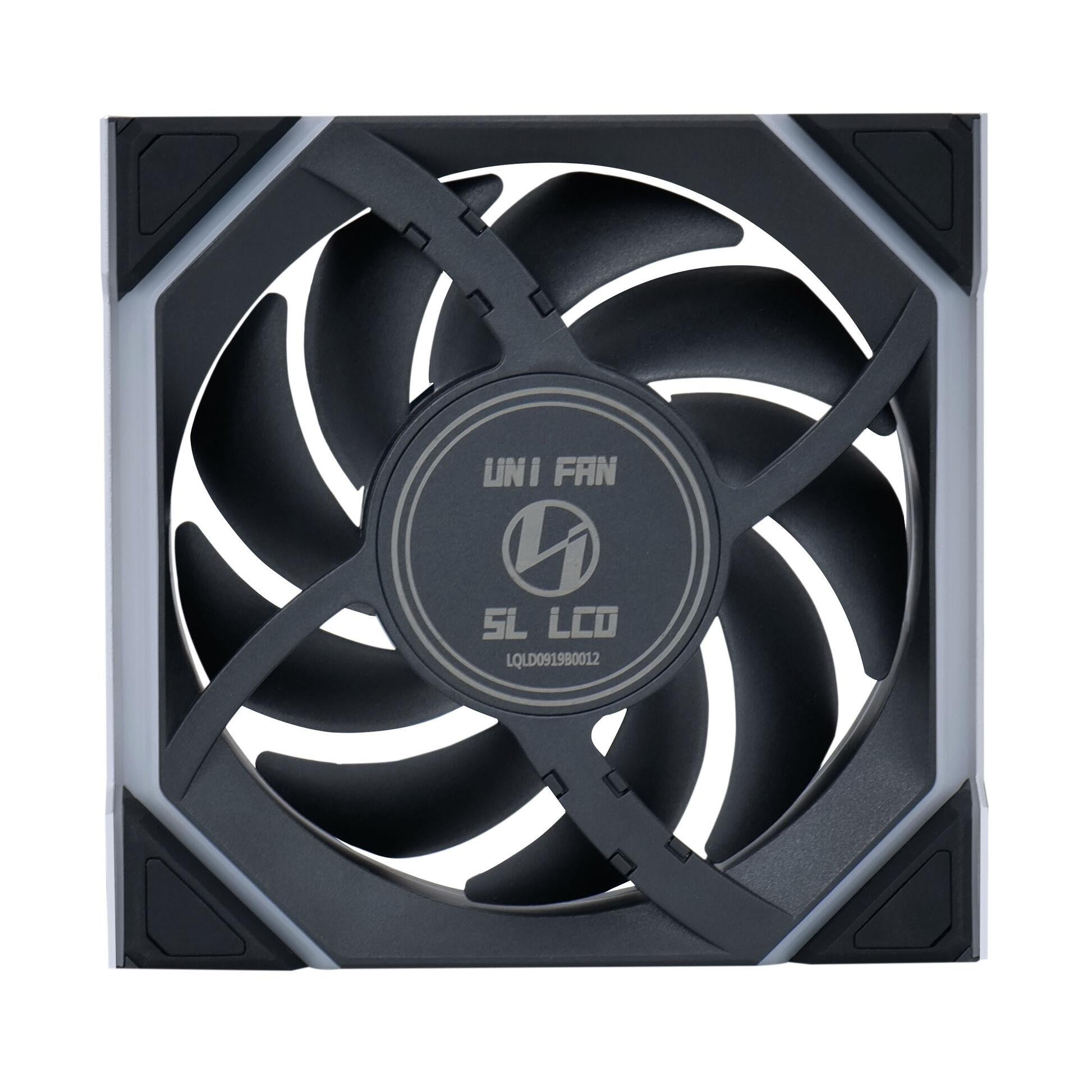 Вентилатор Lian Li UNI FAN SL Wireless LCD Reverse Blade ARGB PWM - 120 mm Черен