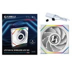 Lian Li UNI FAN SL Wireless LCD Reverse Blade ARGB PWM Fan - 120mm White