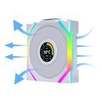 Lian Li UNI FAN SL Wireless LCD Reverse Blade ARGB PWM Fan - 120mm White