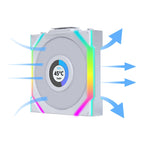 3x Lian Li UNI FAN SL Wireless LCD ARGB PWM Fans - 120mm White