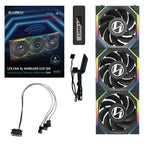 Fans 3 pcs Lian Li UNI FAN SL Wireless LCD Reverse Blade ARGB PWM - 120 mm Black