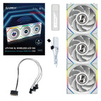 3 pcs Lian Li UNI FAN SL Wireless LCD Reverse Blade ARGB PWM Fans - 120mm White