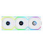 3 pcs Lian Li UNI FAN SL Wireless LCD Reverse Blade ARGB PWM Fans - 120mm White