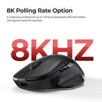 Keychron M7-A23 8000Hz Wireless Mouse - Black