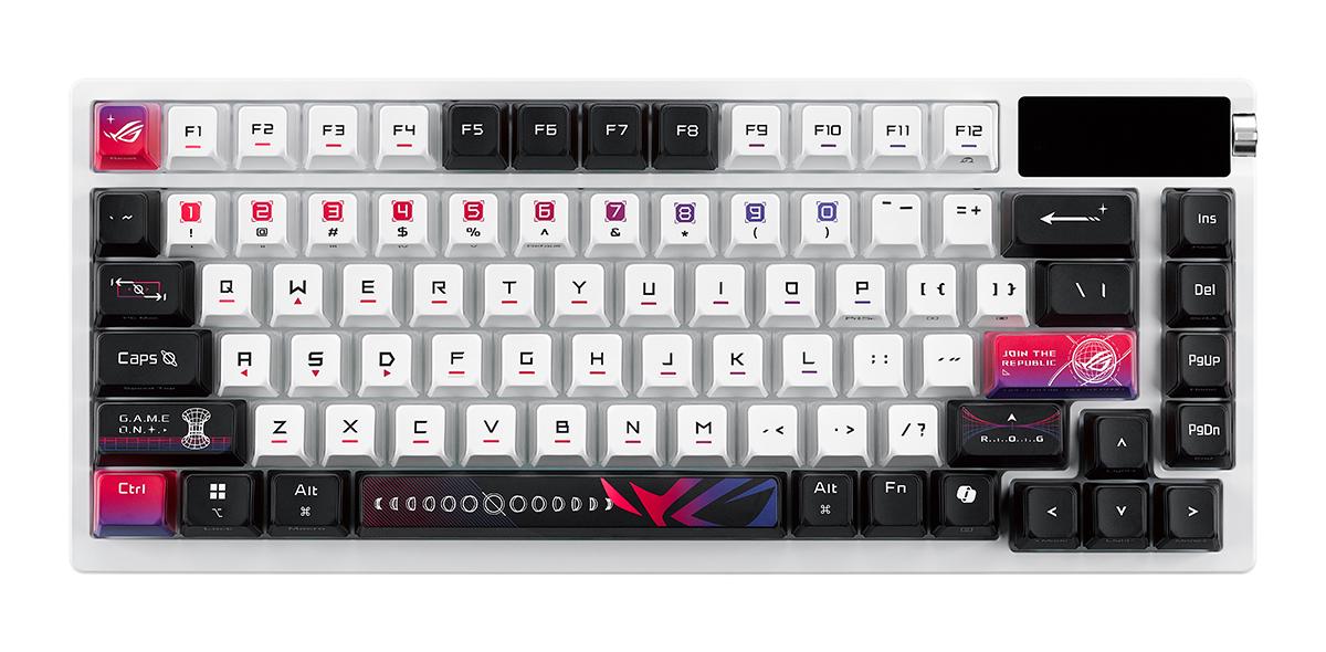 Геймърска безжична Клавиатура ASUS ROG Azoth X - White