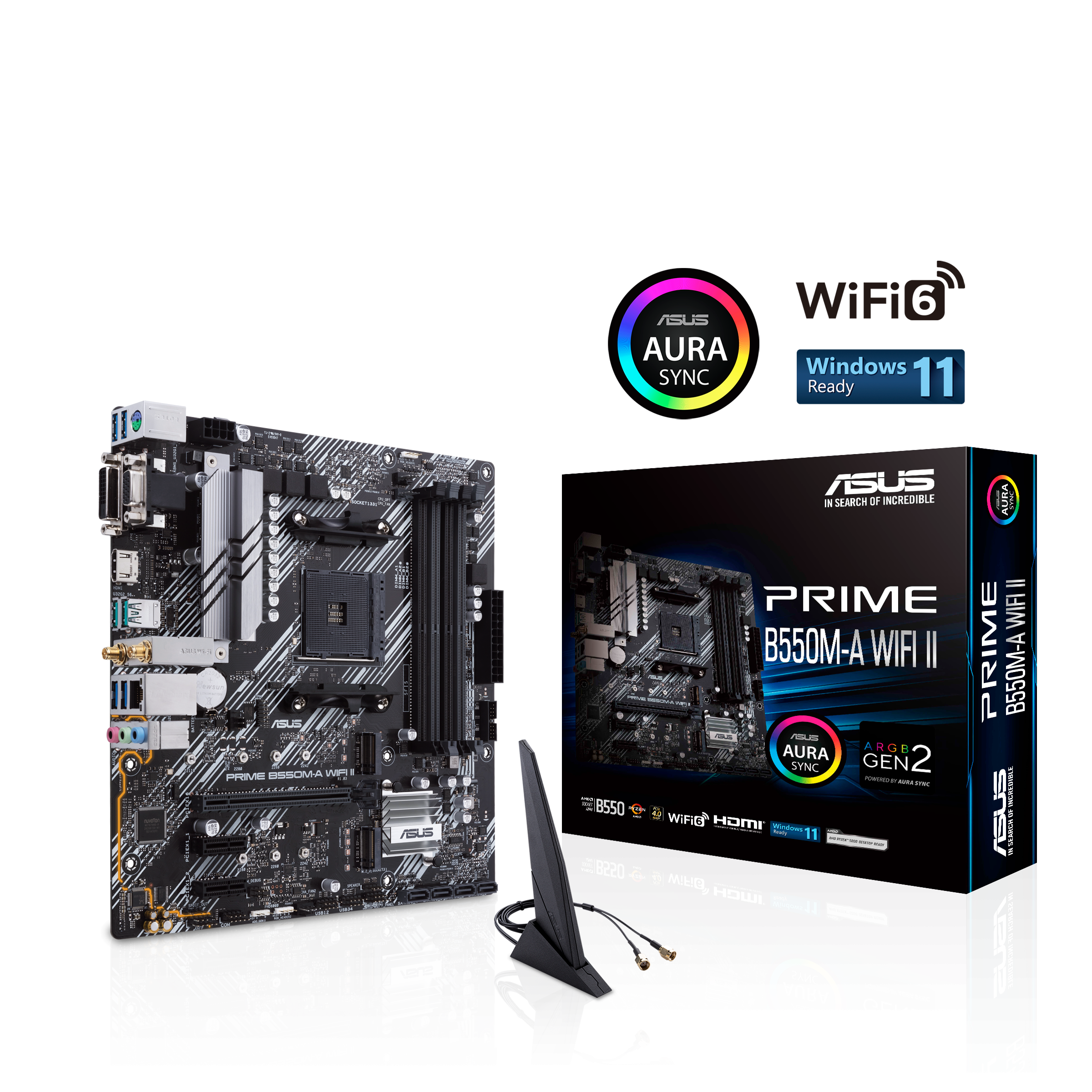 ASUS Prime B550M-A WIFI II Motherboard, socket AM4