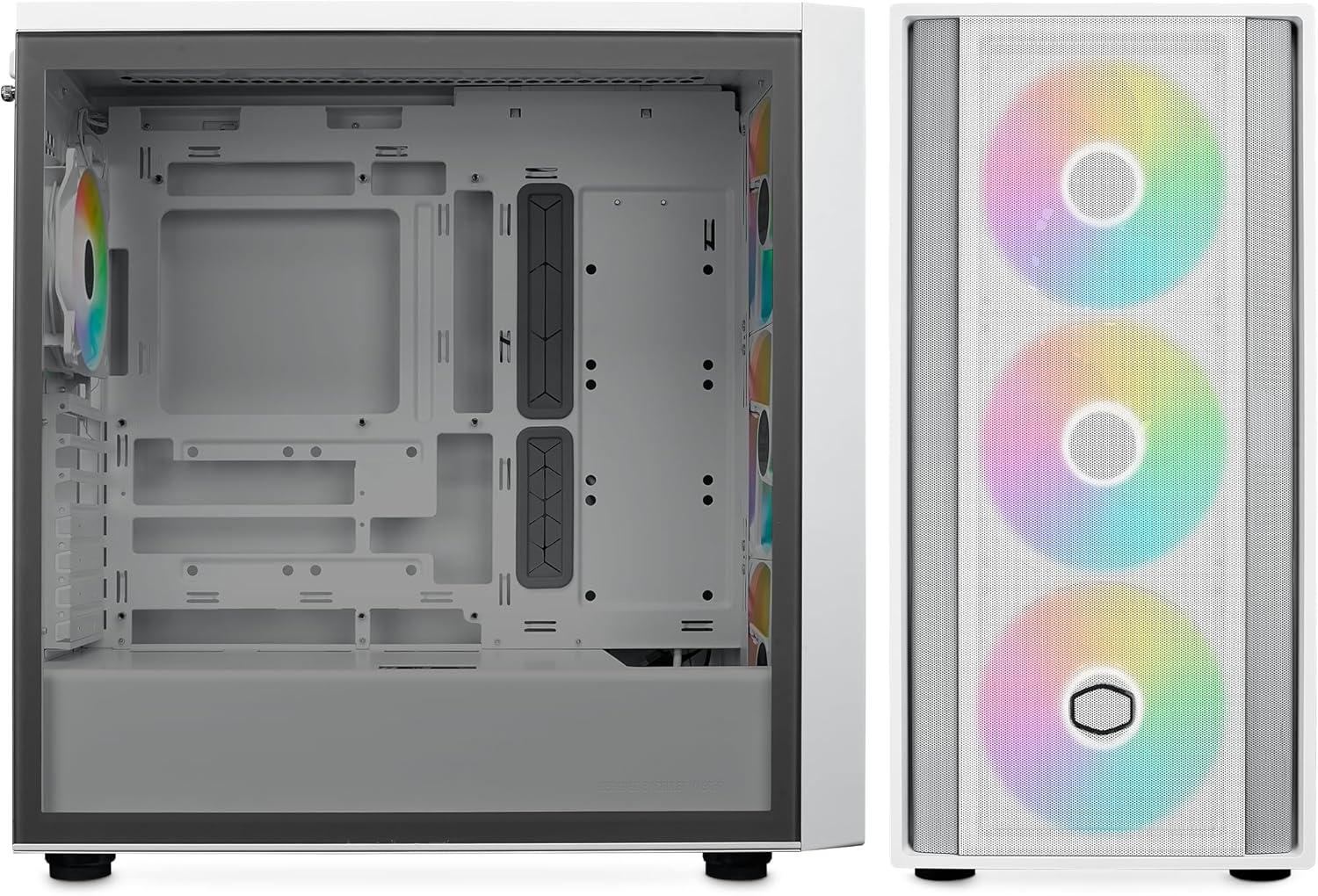 Кутия CoolerMaster MasterBox 600 - White ARGB