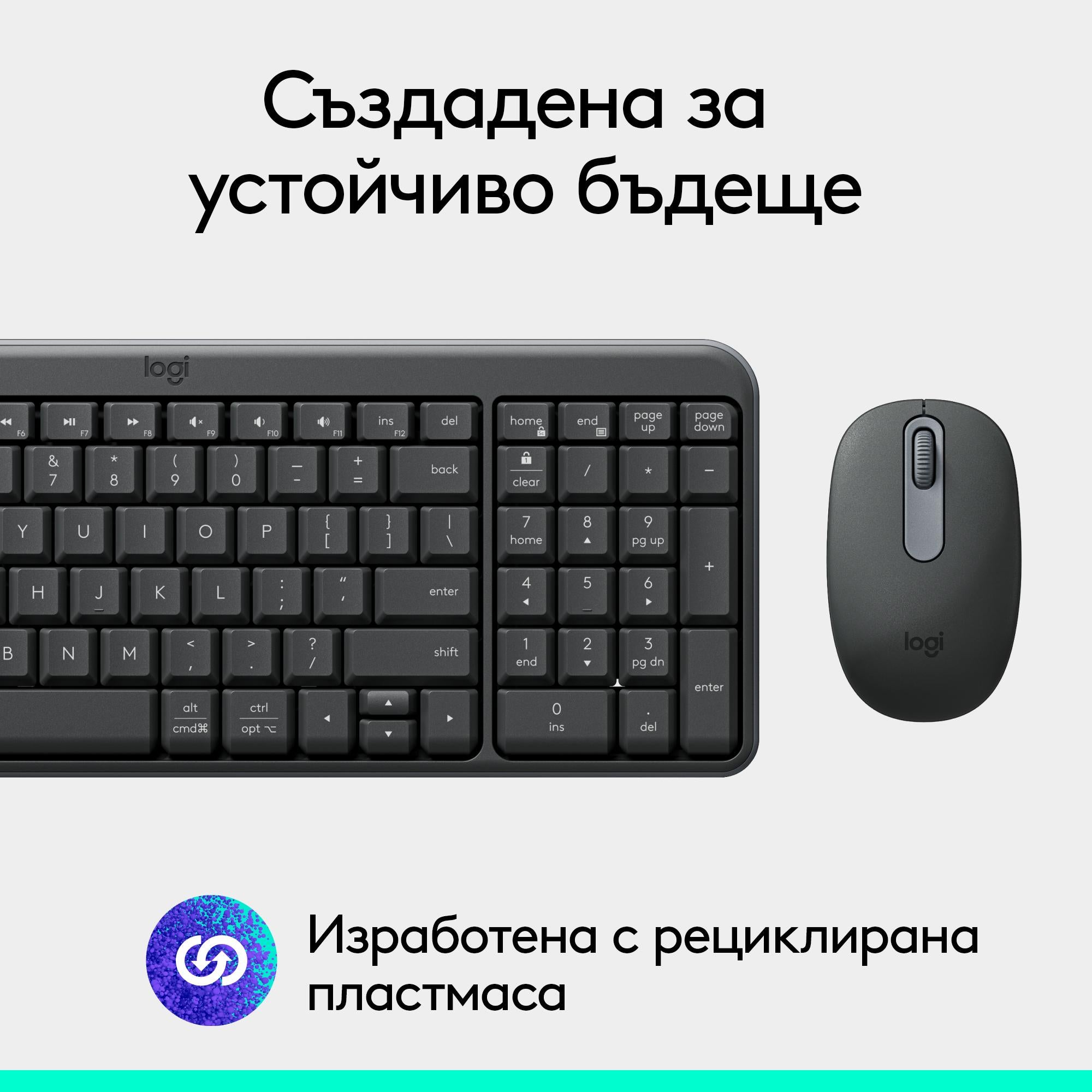 Logitech MK250 Graphite Wireless Combo - Cycled