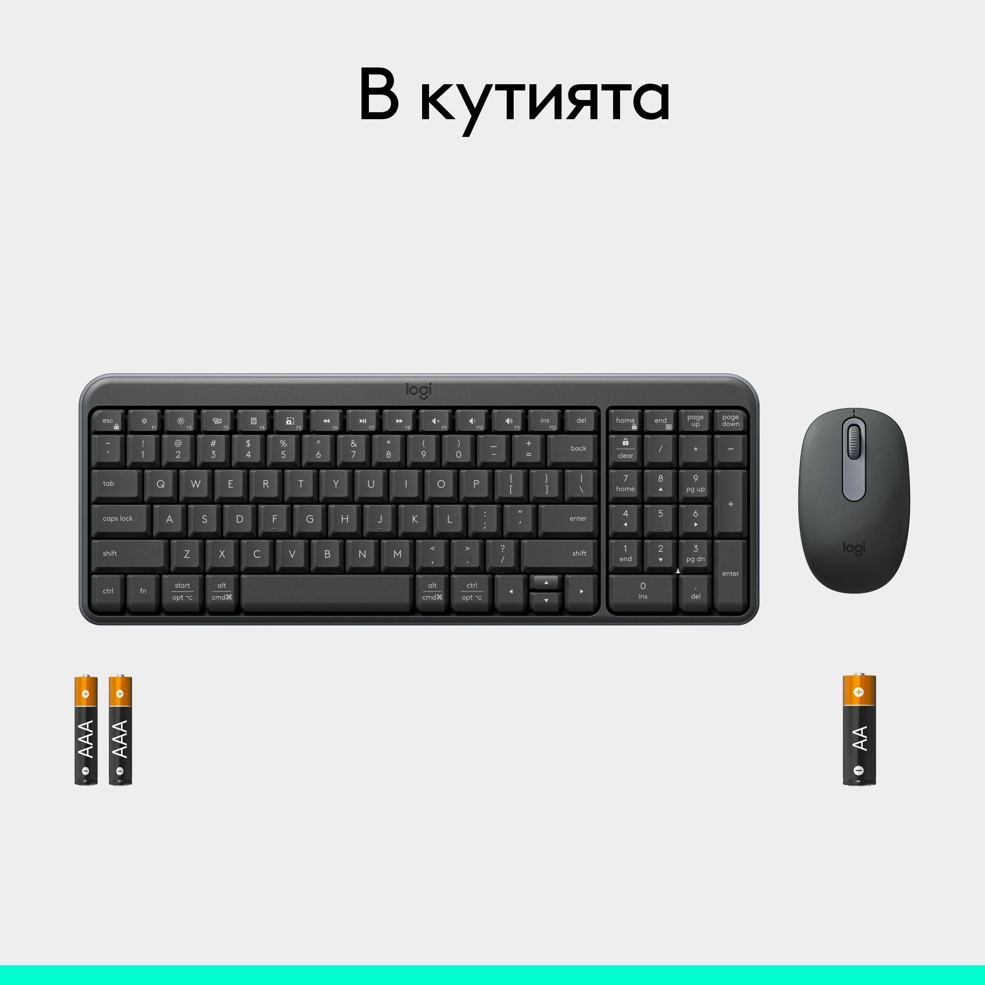 Logitech MK250 Graphite Wireless Combo - Cycled