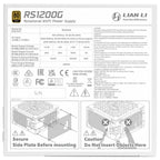 Lian Li RS 1200W 80+ Gold PCIe 5.1, ATX 3.1, RS Hub Power Supply - White