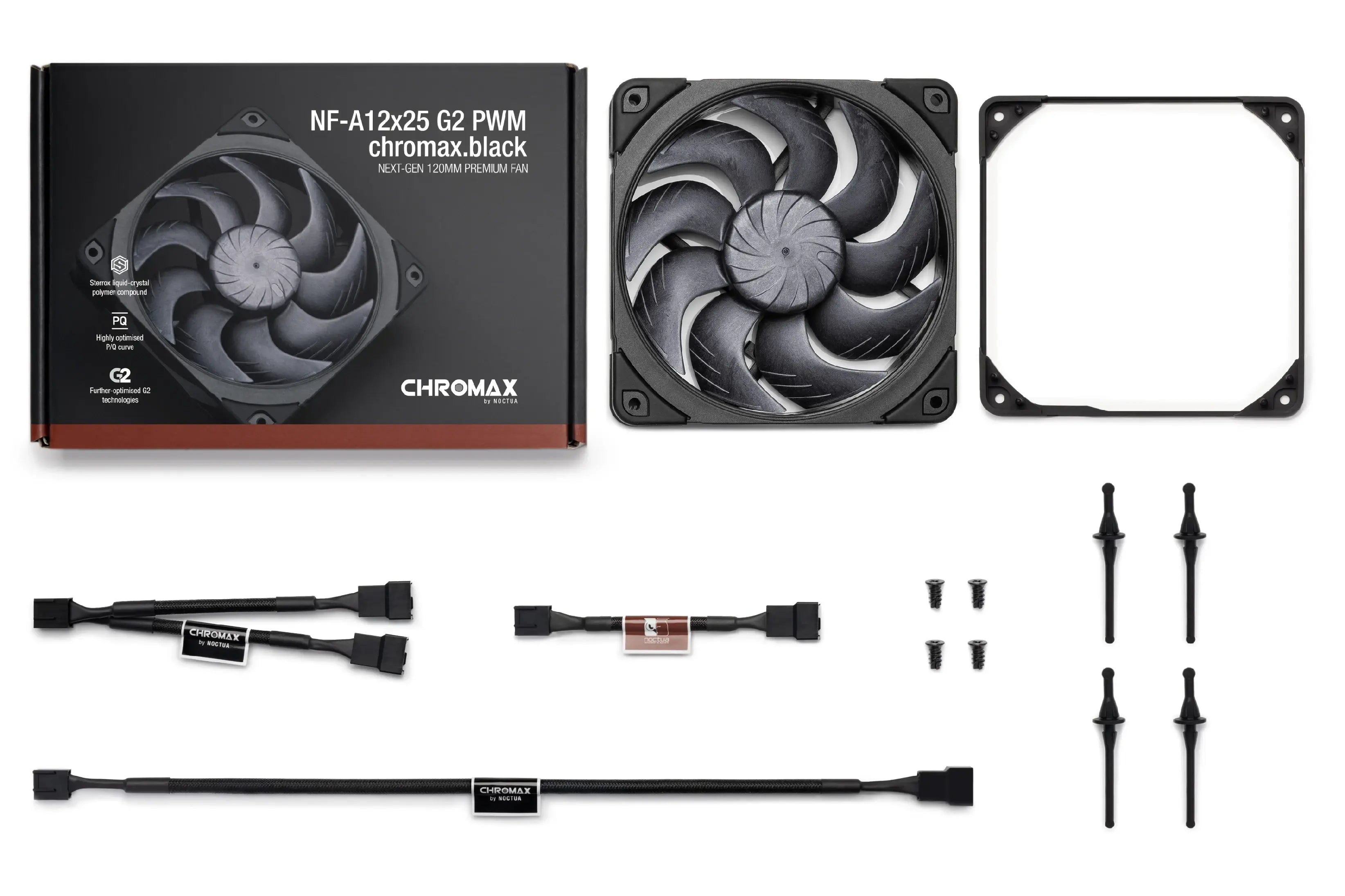 Noctua NF-A12x25 G2 PWM chromax.black Fan, 120mm