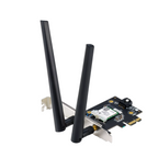 ASUS PCE-BE6500 WiFi 7 PCI-e Wireless Adapter with two external antennas and Bluetooth 5.4