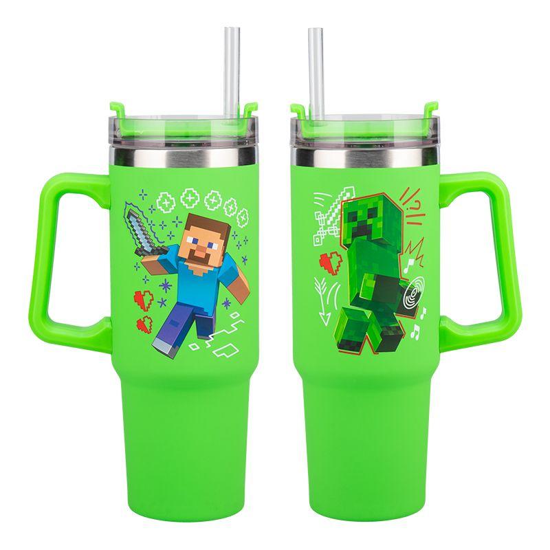 Чаша Paladone: Minecraft - Green 900ml Multiway Travel Cup Stra, PP14600MCF