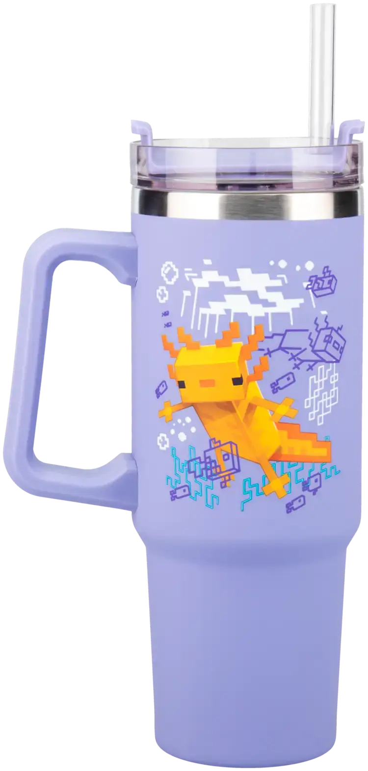 Чаша Paladone: Minecraft - Purple 900ml Multiway Travel Cup Straw,  PP14948MCF