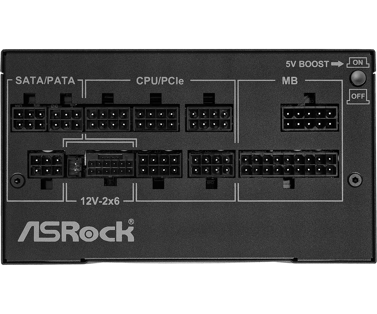 Захранващ блок ASRock Phantom Gaming 1000W 80+ Gold, PCIe 5.1