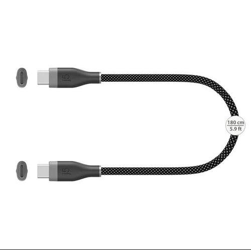 j5create Кабел USB-C мъжко– USB-C мъжко, 60 W, 1.8 m, черен