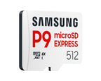 Samsung microSDXC Memory Card, 512GB P9 Express, 800 MB/s, UHS-I 90 MB/s U3, V30, A1