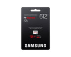 Samsung microSDXC Memory Card, 512GB P9 Express, 800 MB/s, UHS-I 90 MB/s U3, V30, A1
