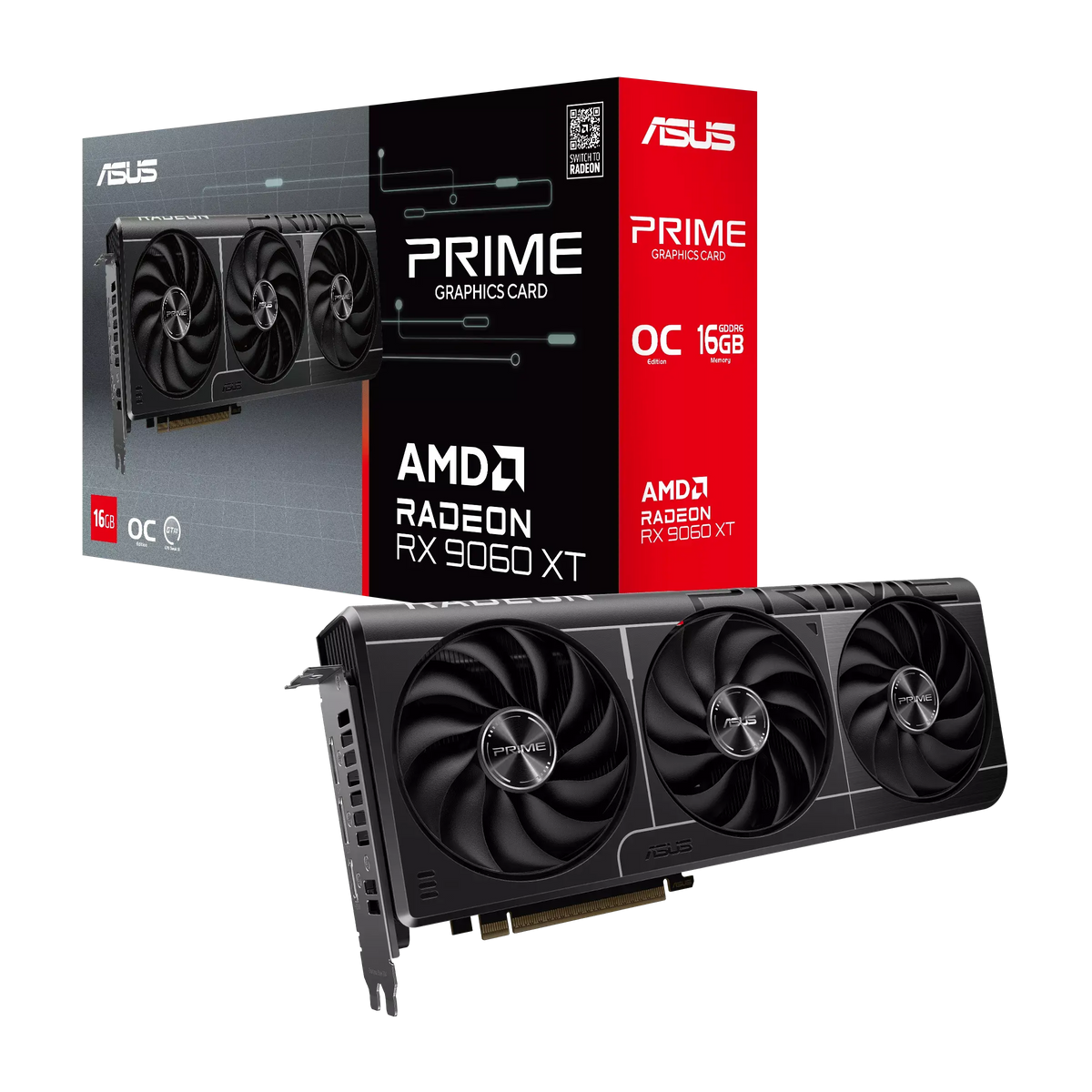 Видео карта ASUS PRIME RADEON RX 9060 XT OC 16GB GDDR6