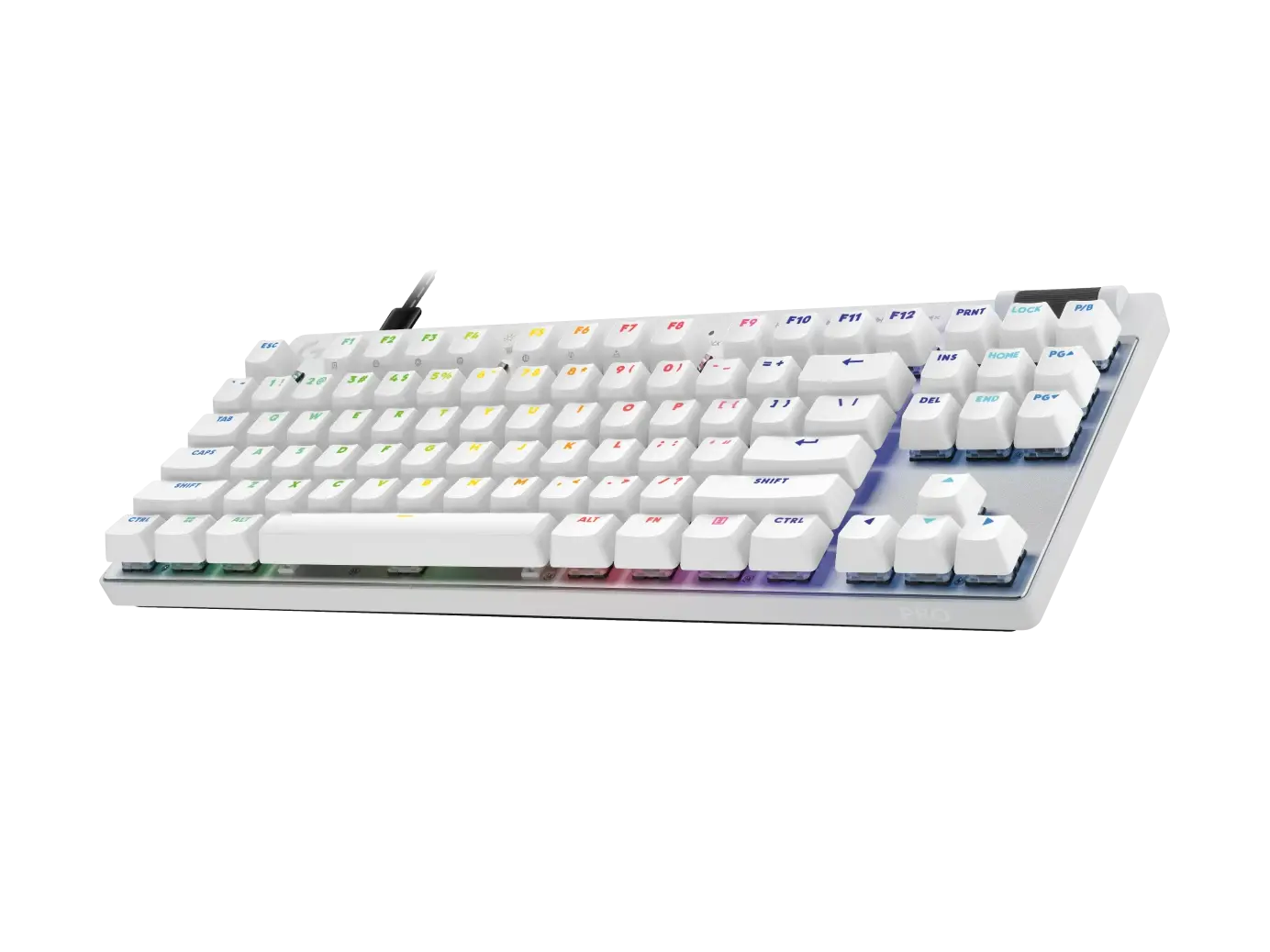 Геймърска механична клавиатура Logitech G Pro X RAPID TKL, Magnetic Analog Switch, Бял