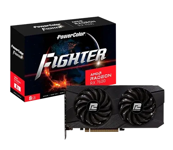 Видео карта POWERCOLOR RX 7600 Fighter V2 8GB GDDR6