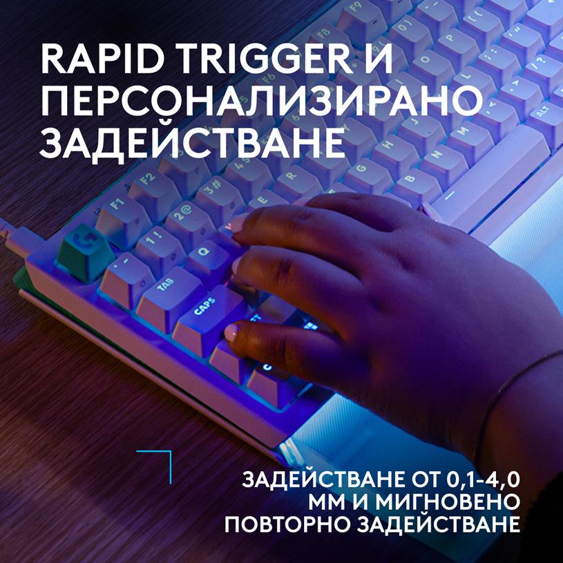 Геймърска механична клавиатура Logitech G512 X 98 - Dual Swap Analog/Mechanical Switch - White