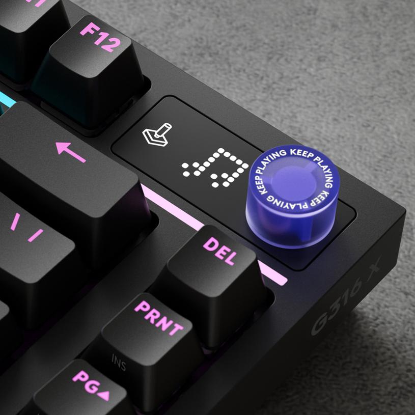 Геймърска механична клавиатура Logitech G316 X 75 - Hot-Swappable Tactile Switch - Черен