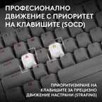 Геймърска механична клавиатура Logitech G Pro X2 RAPID TKL, Magnetic Analog Linear Switch - Бял